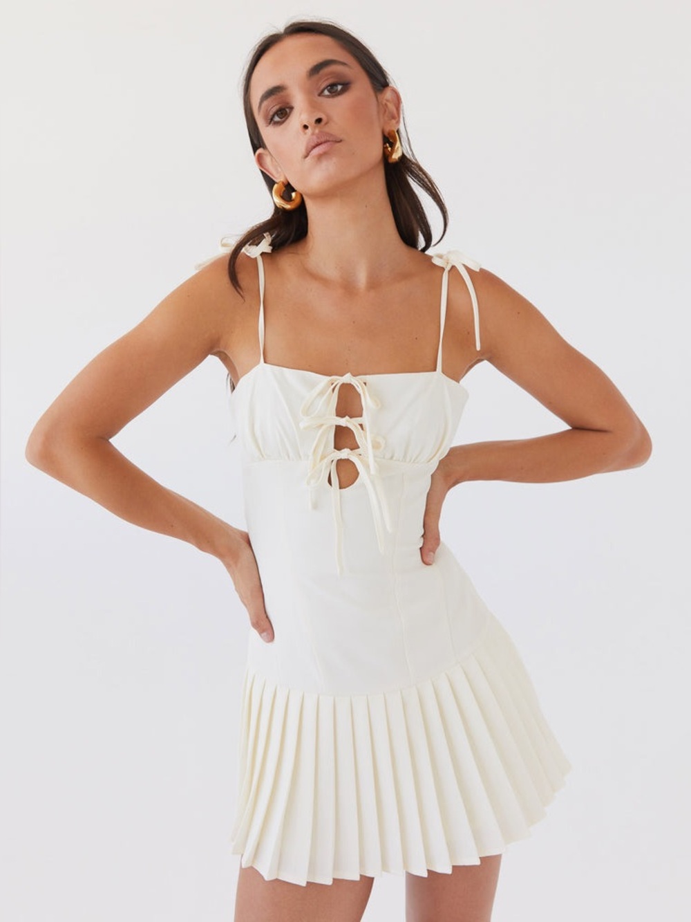 Peppermayo Love Seeker Corset Pleated Mini Dress